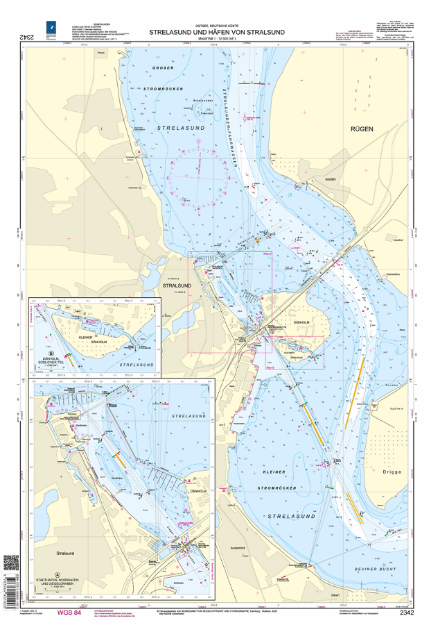 Duitse kaart 2342 - Strelasund und Häfen von Stralsund